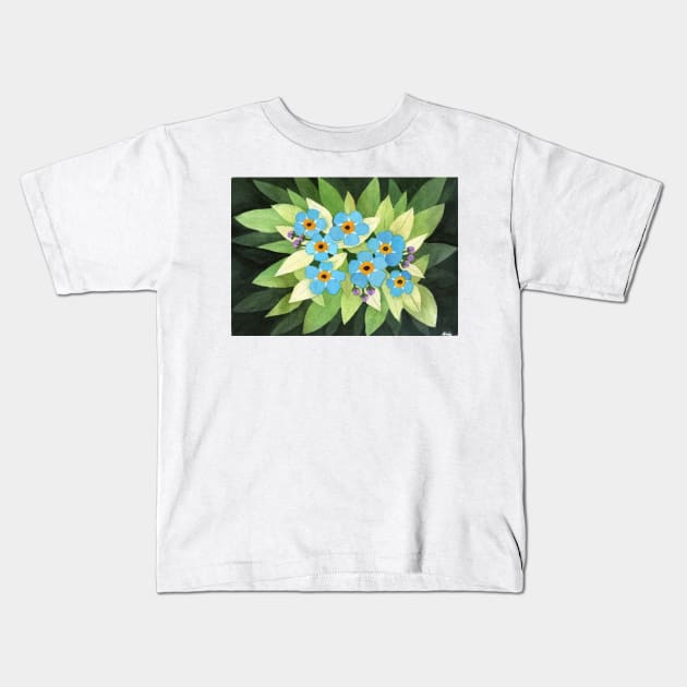 Forget me not please Kids T-Shirt by SunnyPainter